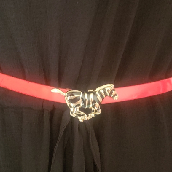 kate spade Accessories - Kate Spade red leather belt with Zebra